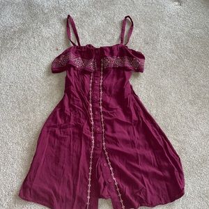 burgundy dress